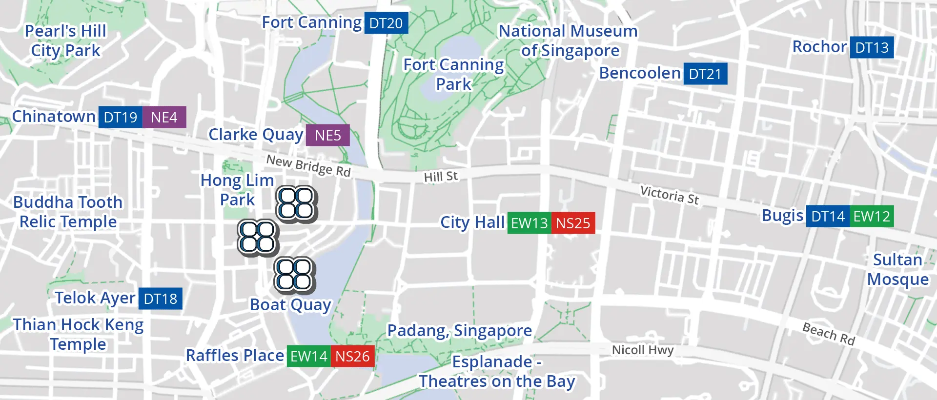 View Bluewaters Pods Google Maps To Get Direction To Capsule Pod Hostel in Boat Quay Singapore