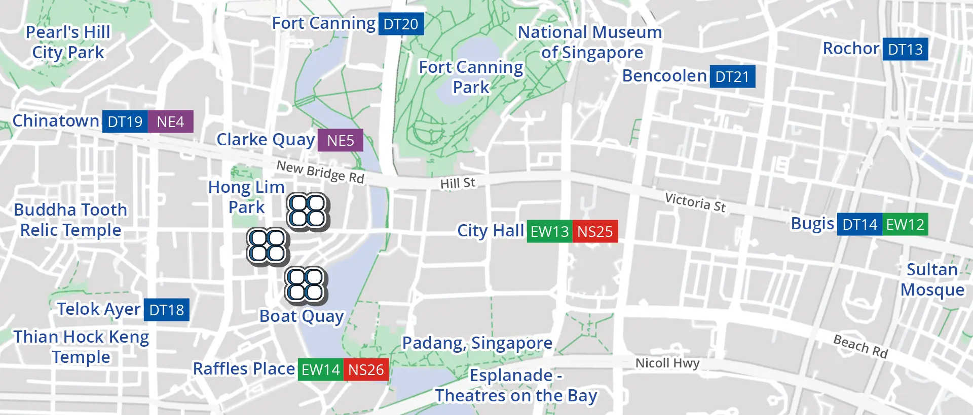 View Bluewaters Collab Quarters Google Maps To Get Direction To Coworking Space Hostel in Boat Quay Singapore